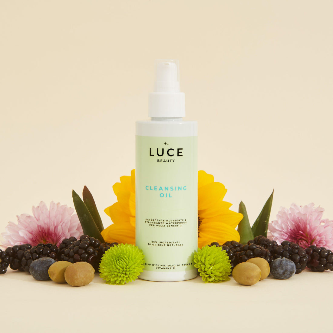 Cleansing Oil-Olio struccante detergente e nutriente- Doppia detersione - Ingredienti -Luce Beauty 