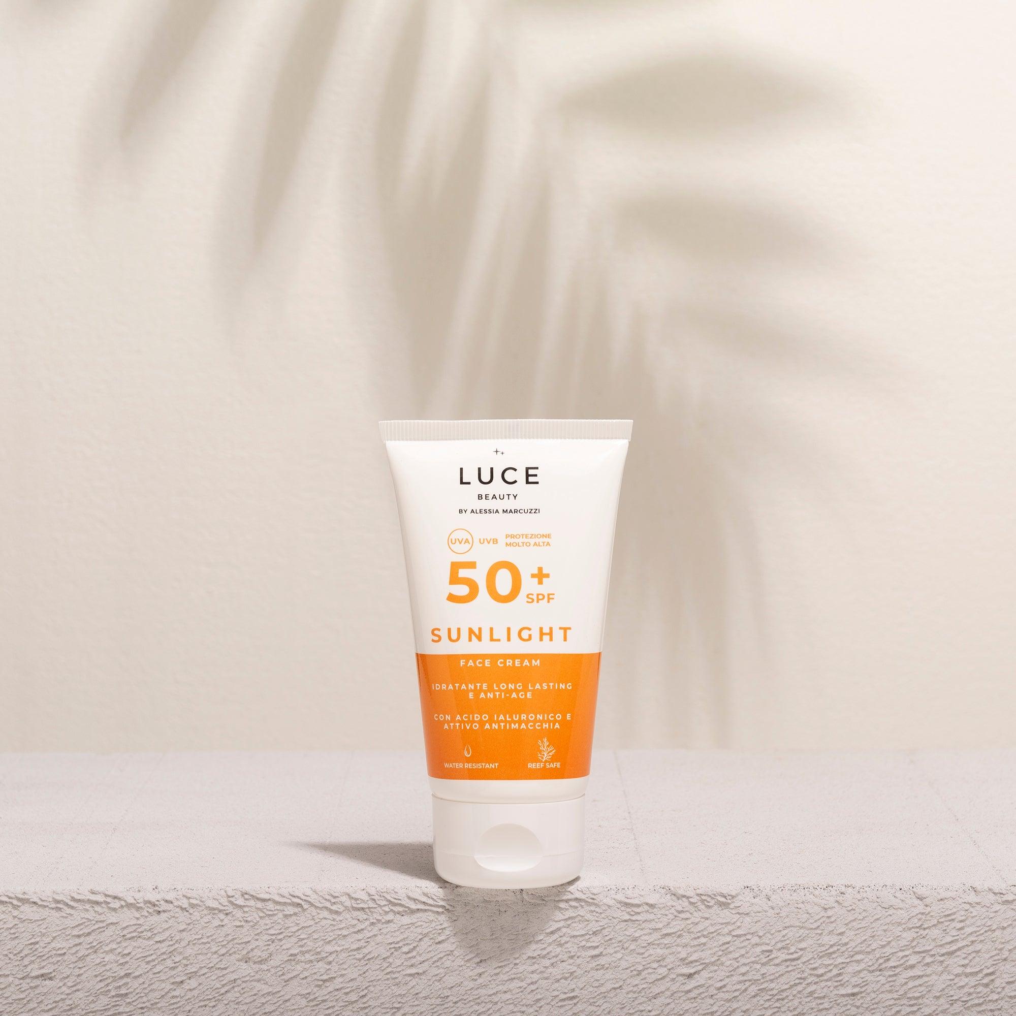 Sunlight - Crema solare viso SPF 50+ - Luce Beauty by Alessia Marcuzzi